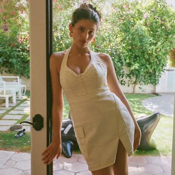 Urban Outfitters Dresses & Skirts - UO | Jenny Denim Bustier Ivory Mini Dress